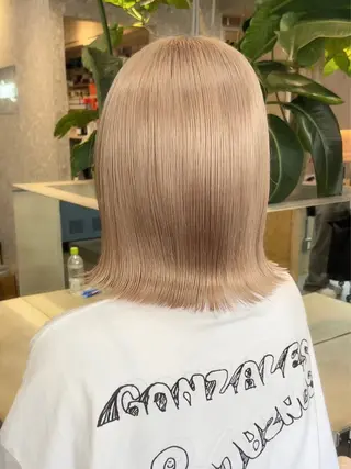 ミディアム ミルクティーベージュ レイヤー/あげは🎀のヘアスタイル