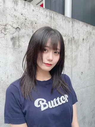 ミディアム カラー 🔗透明感カラー🔗 エクステ✂️はるちかのヘアスタイル