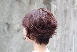 ショート カラー パーマ ♦︎レイヤー/ボブ/ ショート/明梨♦︎のヘアスタイル