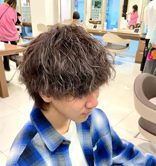 ショート カラー パーマ メンズ 【メンズ特化】 池田大成✂︎のヘアスタイル