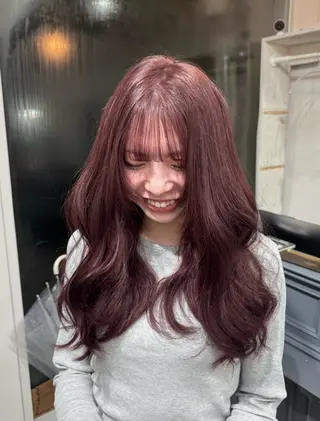 ロング カラー IO【イオ】ブリーチ／ダブルカラー/髪質改善/ケアブリーチ/ハイトーン／長野市／長野駅所属・木藤 優杏のヘアスタイル