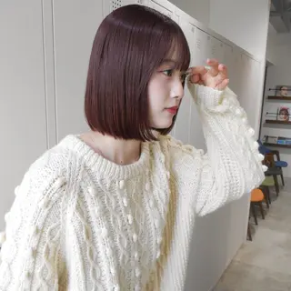 ショート おしゃれボブ/暖色 カラー🧶いろはのヘアスタイル