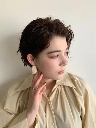 ショート 🌿似合わせ透明感 カラー松本朋幸🌿のヘアスタイル