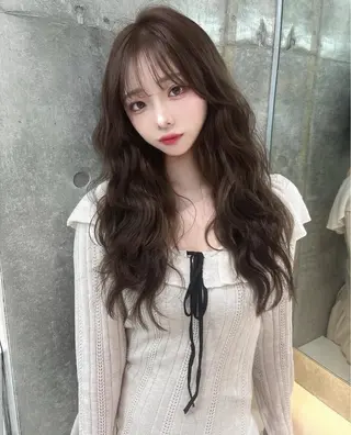 ロング カラー 🤍韓国ワンホンヘア ayaha🤍のヘアスタイル