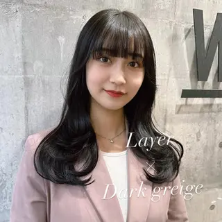 セミロング 韓国𝐻𝑎𝑖𝑟 🇰🇷🖤ハラのヘアスタイル