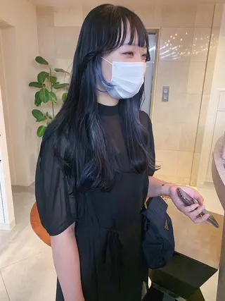 ロング カラー ヘアアレンジ 韓国×艶髪 さきのヘアスタイル