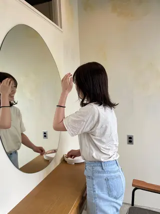 ミディアム カラー 🍋透け感カラー🍃 オリーブ🍐Kahoのヘアスタイル