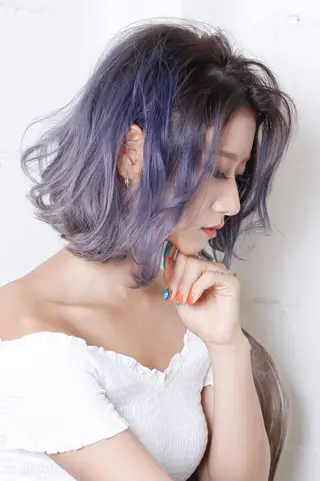 ミディアム カラー エクステ原宿 シンヤのヘアスタイル