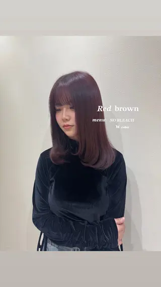 ミディアム カラー ワンホン×髪質改善 つのーか🩶🫧のヘアスタイル