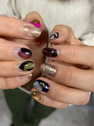 ネイル わたなべ ちかのネイルデザイン