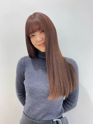 ロング 顔まわり/艶カラー/ 🤎himari🤎のヘアスタイル