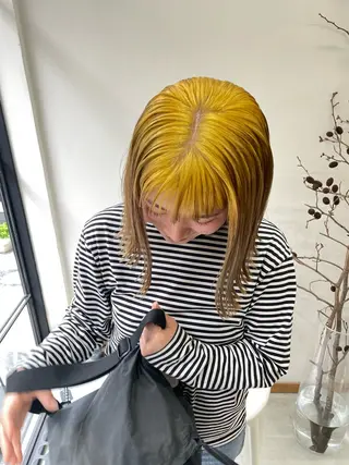 ミディアム カラー パーマ ヘアアレンジ メンズ tatsumi/ボブ ウルフ/レイヤーのヘアスタイル