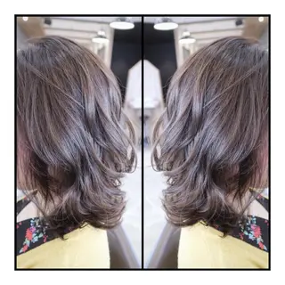 ミディアム カラー 土屋 ゆうこのヘアスタイル