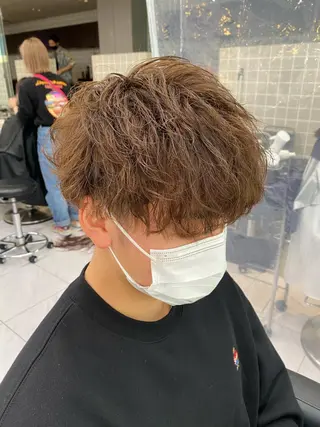 ショート パーマ ヘアアレンジ メンズ メンズ特化 水口湧太のヘアスタイル