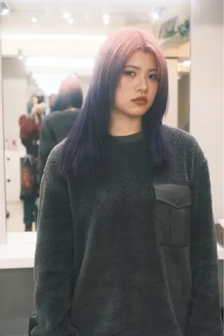 ミディアム カラー ヘアアレンジ 個性爆弾💣 ダブルカラー/ゆかのヘアスタイル