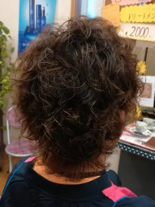 パーマ ショート 加藤 千秋のヘアスタイル