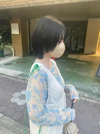 ミディアム カラー 田中 あやなのヘアスタイル