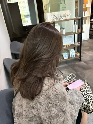 ミディアム カラー 韓国風style ❤︎　古庄美月のヘアスタイル