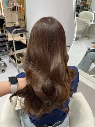 ロング カラー 𝑹𝒊𝒉𝒐🎀 名駅/大人韓国ヘアのヘアスタイル