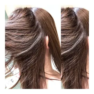 セミロング カラー パーマ ヘアアレンジ 【ツヤ髪美容師】 ツダケイスケのヘアスタイル