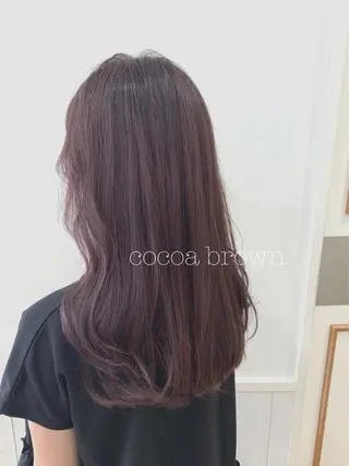 セミロング カラー ぱつっとボブ/ 小野あかねのヘアスタイル