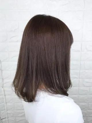 ミディアム カラー エイジングケア特化 美容師✂️山崎竜二のヘアスタイル