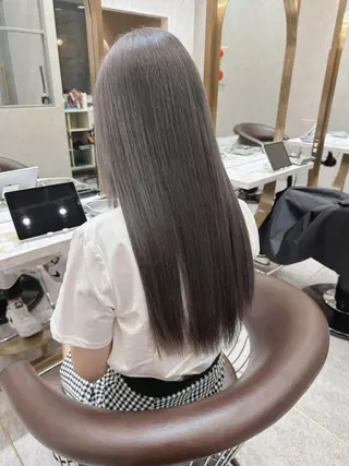 セミロング カラー ヘアアレンジ 天神/ブリーチ/ ブリーチなしカラーのヘアスタイル