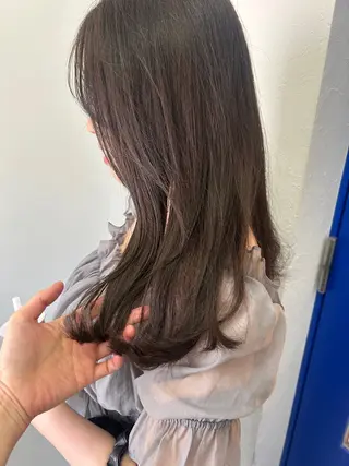 セミロング カラー 久木原 ゆりのヘアスタイル