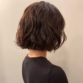 ミディアム カラー パーマ 🌿レイヤーボブ/パ ーマ🌿 木梨健太のヘアスタイル
