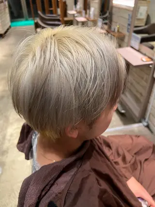 カラー メンズ HAIR＆MAKE EARTH  戸塚店所属・透明感デザインカラー /髙橋/白髪ぼかし可のヘアスタイル