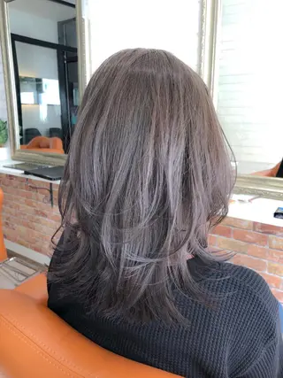 ミディアム カラー ヘアアレンジ 濱田 ヒデキのヘアスタイル