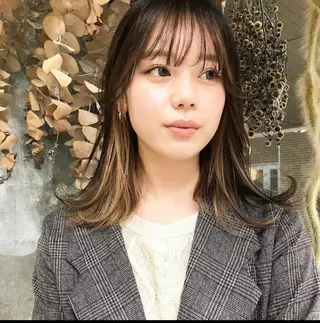 ミディアム カラー キタダ ヒロキのヘアスタイル