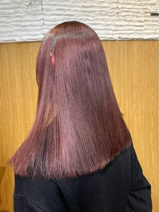 カラー ひなこ♡縮毛矯正/ 艶カラー🤍透明感のヘアスタイル