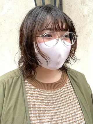 ミディアム パーマ 銀座No.1髪質改善 縮毛矯正/本木のヘアスタイル