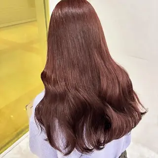 ロング カラー ヘアアレンジ AYUMI/赤み消し /ブラウンカラーのヘアスタイル