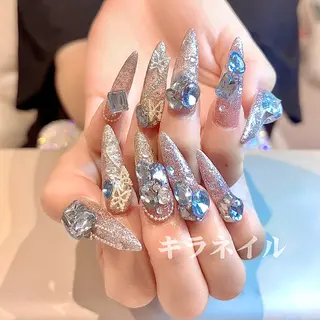 ネイル 🎀kira 長さだし💗モチ最高のネイルデザイン