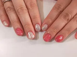 ネイル はばすみれ🎀ﾈｲﾙ 光ﾌｪｲｼｬﾙ ﾍｱのネイルデザイン