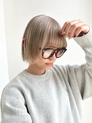 カラー 🤍垢抜け♡透明感 カラーmoeka🤍のヘアスタイル