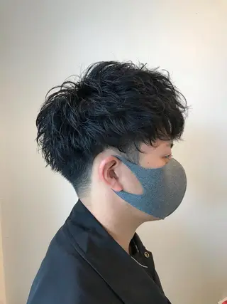 ショート パーマ メンズ ニュアンスパーマ/ レイヤー/茶屋町のヘアスタイル