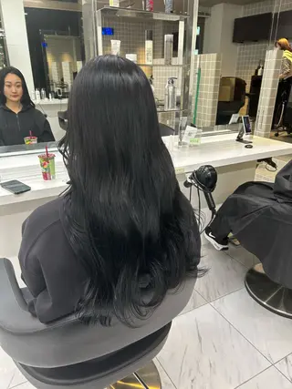 ロング カラー パーマ ヘアアレンジ メンズ キッズ 🦋韓国レイヤー｜ 透明感グレージュ🦋のヘアスタイル