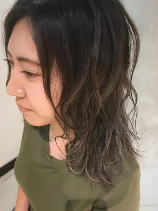 セミロング カラー 松村 崇弘のヘアスタイル
