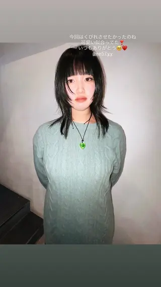 ミディアム スパイラルパーマ/デ ザインカット/アミのヘアスタイル