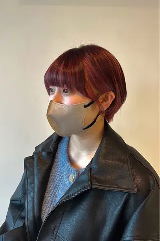 ショート カラー Agu  hair  grove 金沢八日市店所属・名竹聖治/透明感 カラー/縮毛矯正のヘアスタイル