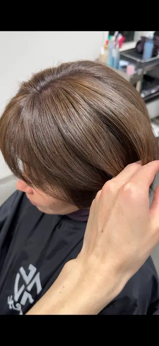 ショート カラー 年齢悩みを全て解消/ 白髪と癖毛 松本雄光のヘアスタイル