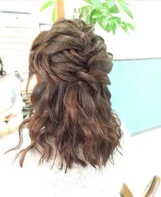 ミディアム セミロング ロング ヘアアレンジ 早朝✨ヘアセット 着付け/清水玲歌のヘアスタイル