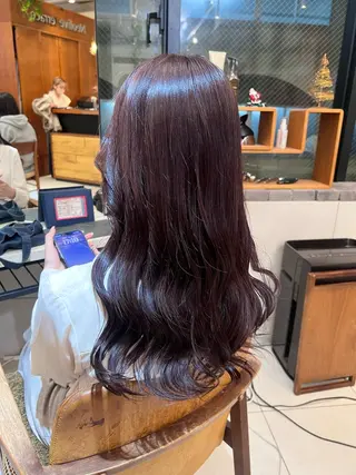 ロング カラー かわの ももな 💜ྀིのヘアスタイル