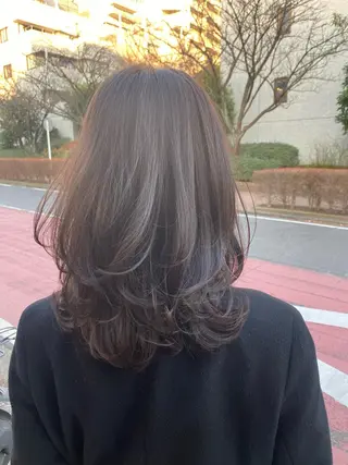 セミロング カラー デザインカラー モデル募集🌈のヘアスタイル