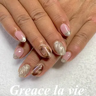 ショート カラー キッズ ネイル Greace  la vieのネイルデザイン