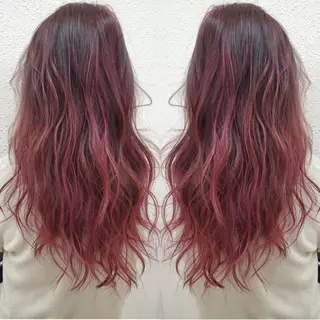 ロング カラー KR2S× 亜以加のヘアスタイル