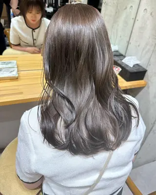 セミロング ✨透明感カラー/縮毛 恵比寿HAYATO✨のヘアスタイル